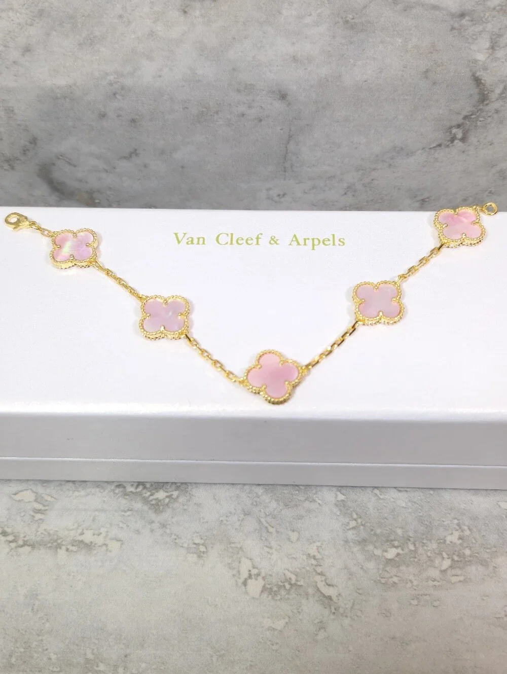 Van Cleef & Arpels Pink Alhambra Bracelet ✨️